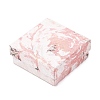 Floral Oil Painting Print Square Cardboard Jewelry Boxes CBOX-A010-01A-06-2