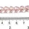 Electroplate Transparent Glass Beads Strands EGLA-A035-T8mm-L20-4