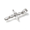 Brass Micro Pave Clear Cubic Zirconia Pendants CU-CBA9883-05B-P-2