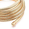 Iron Round Snake Chains Wrap Cuff Bangles BJEW-T022-02G-3