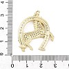 Brass Micro Pave Clear Cubic Zirconia Pendants KK-B177-05E-G-3