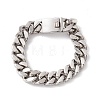 304 Stainless Steel Curb Chains Bracelet for Women BJEW-E107-10P-1