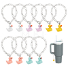 Duck Resin Wine Glass Charms HJEW-AB00587-1