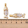 304 Stainless Steel Enamel Pendants STAS-C150-01D-01-3