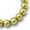 Baking Painted Pearlized Glass Pearl Round Bead Strands HY-Q003-6mm-43-2