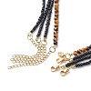 4Pcs 4 Style Brass Moon & Star Pendant Necklaces Set NJEW-JN04019-6