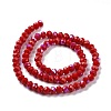 Electroplate Opaque Solid Color Glass Beads Strands EGLA-A044-P8mm-L22-2