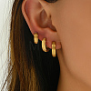 3 Pairs Vintage Frosted Brass Hoop Earring Sets MK3125-1-1
