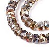 Electroplate Transparent Glass Beads Strands EGLA-N022-04A-D03-3