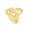 Brass Letter Open Cuff Rings for Women RJEW-G313-01Q-G-2