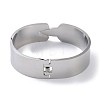 Non-Tarnish Word Love 304 Stainless Steel wide Hinged Bangles BJEW-G700-05P-3