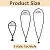 6Pcs 3 Style Natural Wood Bead Necklaces NJEW-DC00016-2