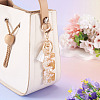 Alloy & Resin Tassel Keychainss AJEW-TADJ0001-20G-08-5