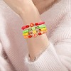 Handmade Polymer Clay Alphabet & Heishi Beads Stackable Stretch Bracelets Set BJEW-SZ0002-10-7