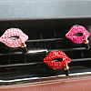 SUPERFINDINGS 6Pcs 6 Styles Lip Shape Alloy Rhinestone Air Vent Clips AJEW-FH0004-67-5