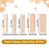  50Pcs 5 Style Solid Beech Wood Craft Sticks WOOD-NB0002-68A-2