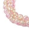 Spray Painted Crackle Glass Beads Strands CCG-Q002-12mm-03-3