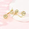 Brass Micro Pave Cubic Zirconia Stud Earrings EJEW-D351-13G-02-1