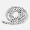 Electroplate Opaque Solid Color Glass Beads Strands EGLA-A034-P1mm-L16-2