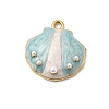 304 Stainless Steel Enamel Pendants STAS-P431-35A-G-1