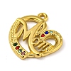 Ion Plating(IP) Real 18K Gold Plated 304 Stainless Steel Rhinestone Pendants STAS-P341-09G-01-2