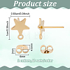 80Pcs 304 Stainless Steel Stud Earring Findings STAS-ME0001-32-2