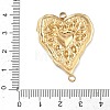 304 Stainless Steel Textured Heart Links Connector Charms STAS-F340-05G-3
