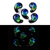 Luminous Handmade Silver Foil Lampwork Beads LAMP-F022-05F-1