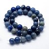 Dyed & Heated Natural Blue Aventurine Beads Strands G-I199-24-6mm-2