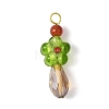 Handmade Lampwork with Glass Pendants PALLOY-JF04697-3