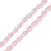 Electroplate Transparent Glass Beads Strands GLAA-TAC0028-009A-2