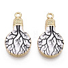 Printed Alloy Enamel Pendants ENAM-N056-178-10-2