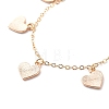 Alloy Enamel Heart Charms Bracelet BJEW-JB08678-5