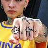 Cross Alloy Enamel Open Cuff Rings for Men FS-WGAFE4A-01-4
