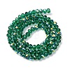 Electroplate Transparent Glass Beads Strands EGLA-A046-01B-23-3