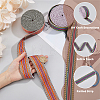 DICOSMETIC 2Pcs 2 Colors Flat Ethnic Style Polyester Stripe Ribbon SRIB-DC0001-01-5