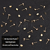 50Pcs Brass Stud Earring Findings KK-CN0001-44-4