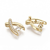 Brass Micro Pave Clear Cubic Zirconia Charms ZIRC-T011-19G-NF-3