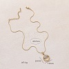 304 Stainless Steel Crystal Rhinestone Ring Pendant Necklaces for Women AQ7220-5