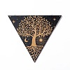 Triangle Rustic Boho Wooden Wall-Mounted Decorations AJEW-L091-B05-1