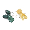 24Pcs Natural & Synthetic Mixed Stone Pendants PALLOY-JF05355-02-3