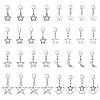 32Pcs 8 Colors Alloy Pendant Decorations HJEW-GO00263-1