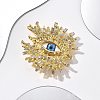 Evil Eye Alloy Rhinestone Brooches for Backpack Clothes JEWB-A030-01G-4
