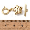 Brass Micro Pave Clear Cubic Zirconia Toggle Clasps KK-N254-81G-4