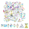 DICOSMETIC 80Pcs 8 Styles Rectangle/Oval/Triangle Sew on Rhinestone GLAA-DC0001-45-1