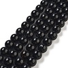 Natural Black Onyx Round Bead Strands X-G-R198-10mm-1