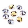 Pointed Back & Back Plated Glass Rhinestone Cabochons RGLA-J012-8mm-001DO-1
