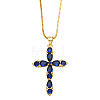 Colorful Zircon Cross Necklace Hip Hop Fashion Diamond Sweater Chain NKB266 ST5349989-1