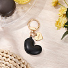 1Pc Imitation Leather Heart Keychain KEYC-CL0001-14A-3