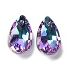 Faceted Teardrop Glass Pendants GLAA-O008-A22-2
